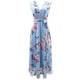 thumbnail image 3 of Gibobby Vestidos para Mujer Casuales Vestido casual de mujer elegante de gasa sin mangas de verano con estampado floral y dobladillo dividido(Azul celeste,XL), 3 of 5