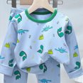 thumbnail image 6 of NOLDARES Little Boys Jammies 2 Piece Pajama Set Long Sleeve Crewneck Top with Elastic Waist Pants Cotton Sleepwear 6-24 Months 2t 3t 4t 5t 6t 7t 8t 9t Children,Blue,12-18 M, 6 of 6