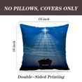 thumbnail image 2 of LALILO Throw Pillow Covers Christmas Card Nativity Scene Baby Jesus With Christmas Tree Tree Shape Nativity Set of 2 Square 18 x 18 Inch Pillowcase, 2 of 5