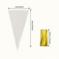 thumbnail image 5 of CUITING 30/50/100pcs Transparent Cone Bag Cellophane Triangular Bags - For Candy  Popcorn  Biscuits & Handicrafts - Perfect for Parties  Weddings  Birthdays & Holidays - Ideal Gift for Pa, 5 of 7