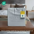 thumbnail image 3 of Home Prides Queen Fitted Bamboo Sheet - 100% Bamboo Viscose, Silky Soft Cooling & Breathable Bamboo Bed Sheets, 1-Piece, 15” deep Pocket, Oeko-Tex Certified, Smoky Gray, 3 of 6