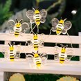 thumbnail image 3 of Wosthever Honeybee Hogar Sala de estar Dormitorio Patio Porche Jardín Paisaje Decoración Lámpara Comedor Iluminación nocturna Accesorios Kits de decoración para fiestas 3 metros 30 bombillas Wosthever HA069449-02, 3 of 6