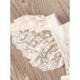 thumbnail image 5 of Baby Girl Lace Sleeveless Romper Jumpsuit Embroidery Floral Summer One Piece Backless Outfits Clothes, 5 of 7