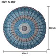 thumbnail image 6 of Round Waterproof Tablecloth 60×60 Inch, Boho Style Reusable Indoor/Outdoor Durable Table Cover for Party Kitchen Dinner Room Decor, 6 of 6