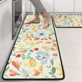 thumbnail image 2 of Kitchen Rugs Sets Of 2,Pioneer Flower Floral Print Pattern Anti Fatigue Kitchen Mat Rugs Non Slip Washable,Decorative Kitchen Floor Mats for Kitchen,Sink,Laundry,17"x47"+17"x47", 2 of 5