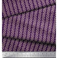 thumbnail image 3 of Soimoi Purple Cotton Cambric Fabric Stripe & Diagonal Line Geometric Printed Craft Fabric by the Yard 42 Inch Wide, 3 of 3