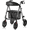 Grey, variant on WALK MATE Rollator Walker for Seniors, 10 Inch Big Wheels, Reinforced Aluminum Frame 350lb Weight Capacity, Foldable All Terrain Rolling Walker with Seat, Lightweight Adjustable Height, Blue