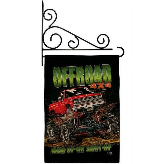 Angeleno Heritage GS130408-DB-03 Offroad Interests Vehicle 13 x 18.5. in. Double-Sided Decorative Vertical House Garden Flag Set for Decoration Banner Yard Gift