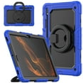 thumbnail image 2 of for Samsung Galaxy Tab S8+ Plus/S7 FE/S7+ Plus Case 12.4 inch, 360 Rotating Shockproof Cover with Stand, Handle, Shoulder Strap (SM-X800/T730/T970), Blue, 2 of 7