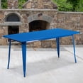 thumbnail image 2 of Bowery Hill 31.5" x 63" Metal Dining Table in Blue, 2 of 9