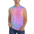 thumbnail image 1 of Fotbe Colorful Glitters Men's Camiseta sin Mangas Estampada para Hombres, Playera Casual para Gimnasio, Entrenamiento, Playa-Small, 1 of 7