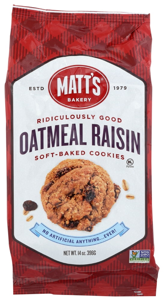 Matt'S Bakery Oatmeal Raisin Soft-Baked Cookies, 14 Oz. - Walmart.com
