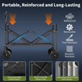 thumbnail image 4 of cm de Anchoagons Carts Plegable GarveeLife Utility Collapsible cm de Anchoagon con All-Terrain Ruedas cm de Profundidadrink cm de Alturaolders Ajustable cm de Alturaandle 380LBS Portátil Grocery., 4 of 7