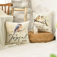 thumbnail image 2 of Be Joyful in Hope Bluebird Goldfinch Chickadee Throw Pillow Covers, 18 x 18 Inch Seasonal Spring Summer Cushion Case Decoration for Sofa Couch Set of 4, 2 of 6
