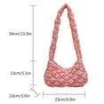 thumbnail image 3 of Women Padded Soft Purse Large Capacity Underarm Bag Cotton Candy Padding Handbag, 3 of 9