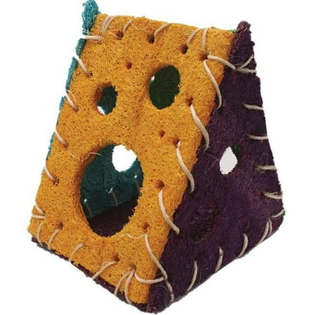 UPC: 0644472009781 | A&E Cage 644162 Nibbles Loofah Cheese House for Small Animal Toy – Small