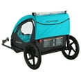 Schwinn Shuttle Foldable Bike Trailer, Teal & Black, 2 Seats