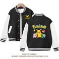thumbnail image 4 of Abrigo de PokeMon para niños y niñas, camisa de uniforme de béisbol de primavera y otoño, ropa de Pikachu, prendas de vestir exteriores para niños, regalo de vacaciones, 4 of 4