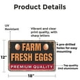 thumbnail image 2 of Farm Fresh Eggs Street 12 Inch x 18 Inch Novelty Aluminum Metal Sign Laid Daily Since Forever Durable Weatherproof Perfect for Coops Farm Stands Kitchens Fun Gift for Homesteaders, 2 of 6