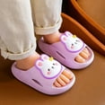 thumbnail image 2 of New PVC Platform Purple Slippers Child Girl Thick Sole Cloud Shoes Lovely Rabbit Summer Clapper Children's Outdoor Beach Slides, 2 of 5