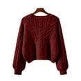 thumbnail image 3 of Women's Cable Knit Cardigan Sweaters Long Sleeve Button Down Knit Sweater Outerwear, 3 of 3