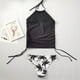 thumbnail image 4 of Conjunto De Biquini Conjunto de bikini para mujer Traje de baño lateral con cordón halter con estampado de árbol de coco (Negro XL) Ygjytge para Mujer Negro T XL, 4 of 7
