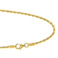 thumbnail image 4 of JewelStop 10k Solid Yellow Gold 1.8 mm Diamond-cut Rope Chain, Lobster Claw Clasp - 30 Inches, 7.7gr., 4 of 6