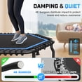 thumbnail image 6 of FUNMILY 50" Hexagonal Adult Trampoline with T-Bar Handle - 550LBS Capacity, 48 Bungee Cords, Foldable Mini Fitness Rebounder for Home Gym Exercise, 6 of 9