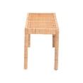 thumbnail image 4 of bali & pari Abelia Modern Bohemian Natural Rattan and Mahogany Wood Long Accent Bench, 4 of 8