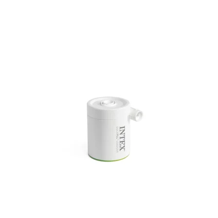 Open Box INTEX QUICK FILL CYLINDER MINI RECHARGEABLE AIR PUMP - WHITE/GREEN