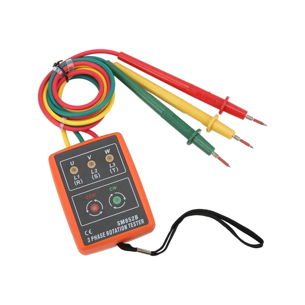 Probador de Rotacia de 3 Fase, Medidor de Rotacia 3 de fase Multifunció ABS Conveniente para USAR para Pruebas de Electricidad para fábrica