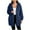 Dark Blue, variant on Womens Fall Fashion 2025 Fall Sweaters for Women 2025 Solid Winter Faux Coats Long Sleeve Hoddede Pockets Fleece Jacket Casual Trendy Outerwear