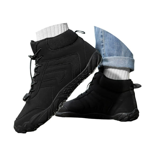Oyedens Barefoot Hiking Snow Boots for Women Men Plush Winter Warm Trekking Walking Sneakers Hike Shoes