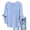 Light Blue, variant on Qiopertar Women's 3/4 Lace Sleeve V-Neck Button Blouse Casual Loose Fit Top Spring Summer Boho Shirt, Light Blue 3XL