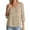 Beige, variant on Women's V Neck Long Sleeve Button Down Casual Blouse Soft Black S