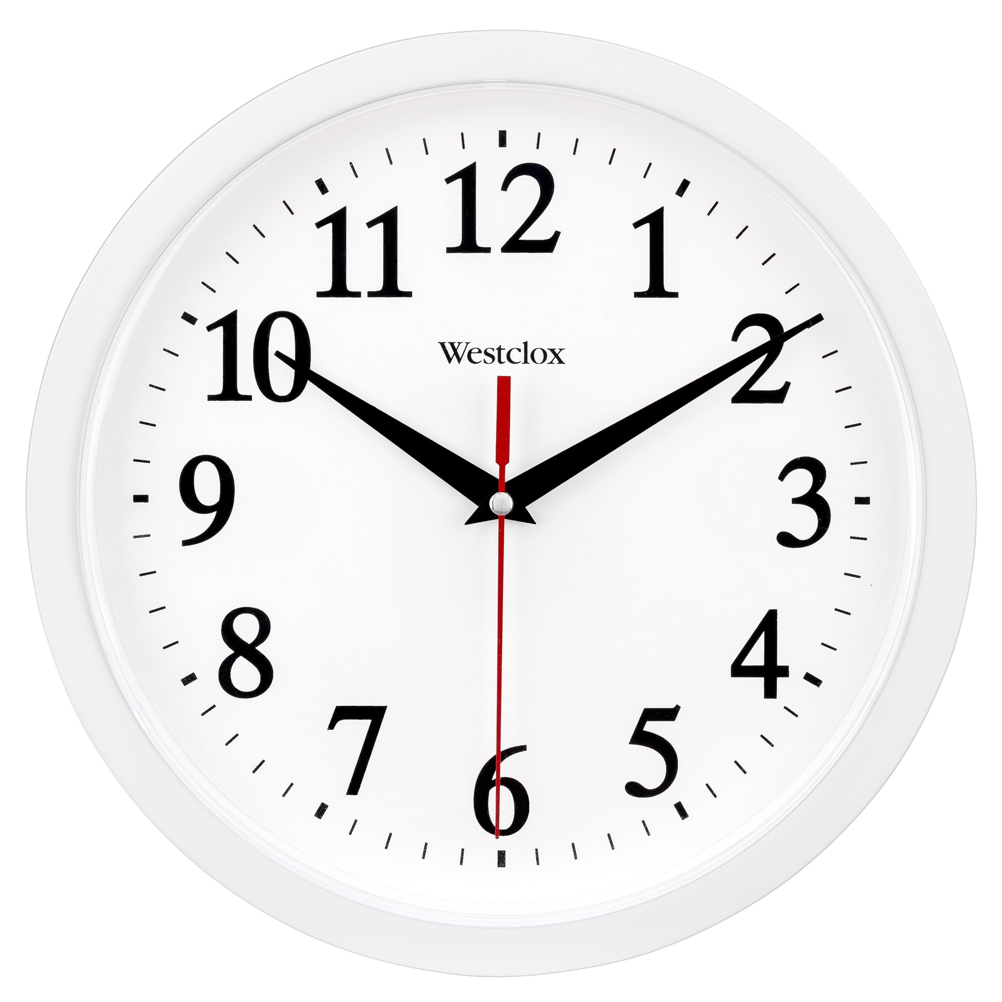 Westclox 9 . 75 Basic White Analog QA Wall Clock