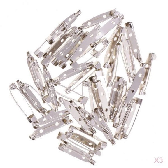 300pcs Blank Pin Backing Badges Nametags Ribbons Craft Finding .