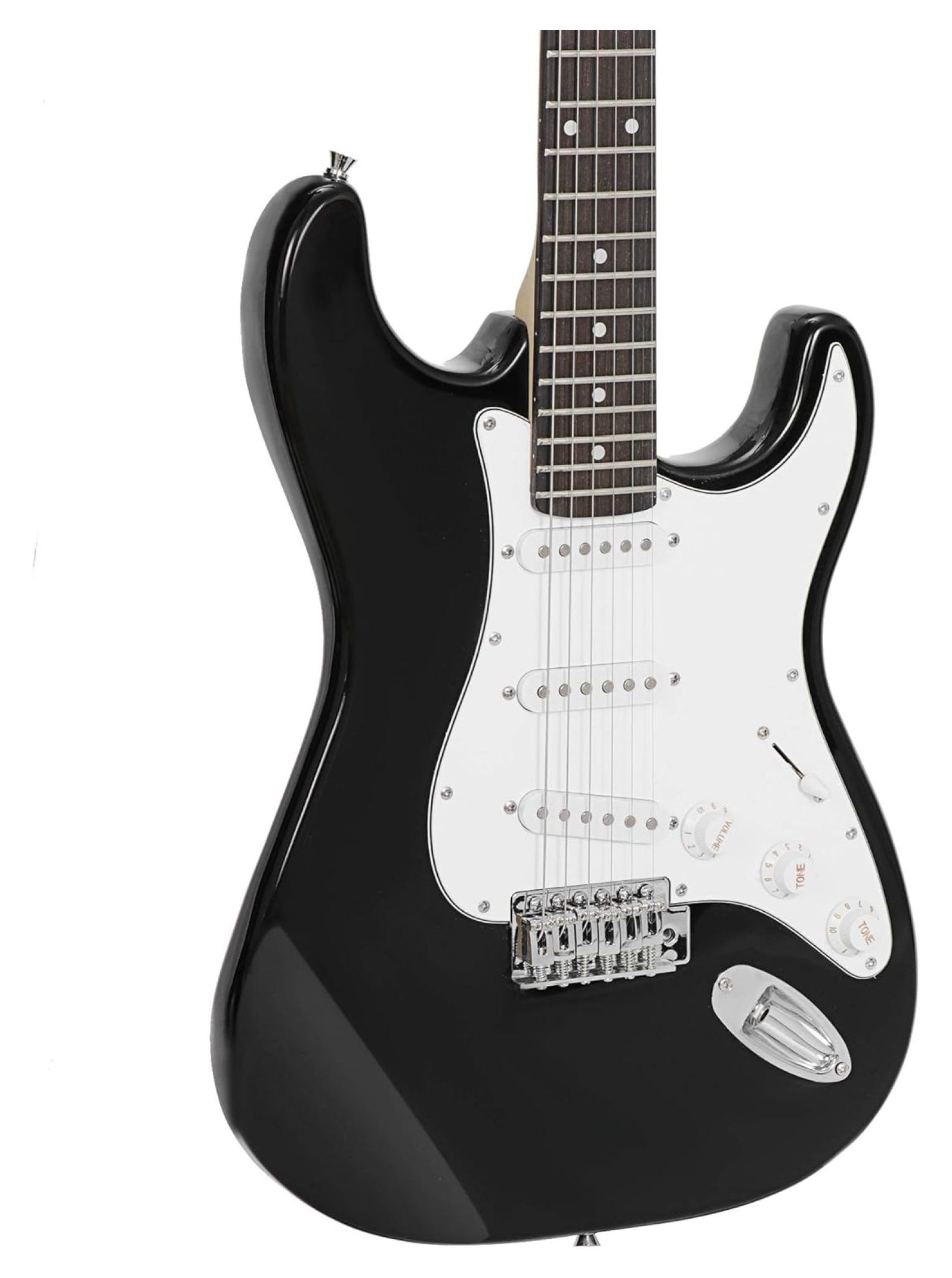 SONGMY 39" Full Size Electric Guitar Beginner Kit - with 10W Amp, Case & Accessories, Black Electric Guitar Package for Starters & Students