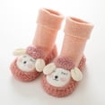 thumbnail image 4 of AURIGATE Clearance! Baby Non Slip Socks Toddler Boys Girls Solid Color Cartoon Dog Socks Keep Warm Plush Kids Soft Non-slip Indoor Toddler Shoes Socks, 4 of 5