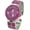 Pink, variant on Collections Women's 31mm Case Colored Square Tile Design Cuff Bangle Watch