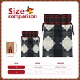 thumbnail image 2 of Color Matching Linen Bundle Mouth Gift Bag Can Be Used For Daily Small Items Argyle Plaid Dimgray_95746_2 Small, 2 of 8