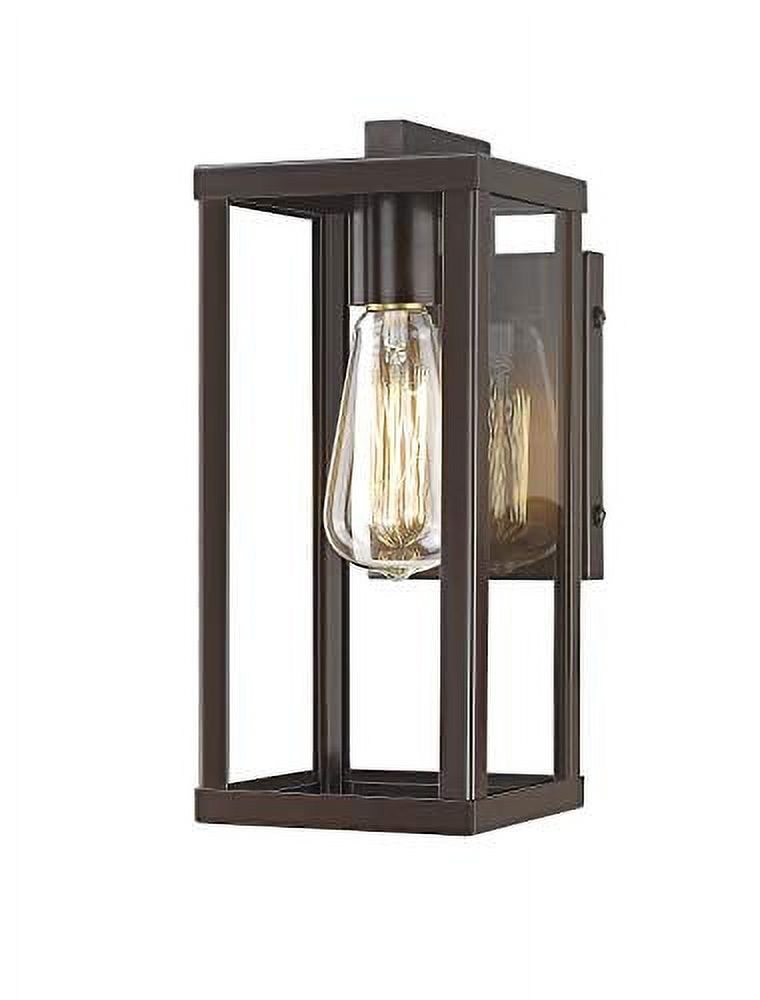 Odeums Outdoor Wall Lantern, Exterior Wall Mount Lights, Outdoor Wall Sconces, Wall Lighting Fixture in Oil Rubbed Finish with Clear Glass (Oil Rubbed Bronze-Wall Light, 2 Pack) - image 3 of 3