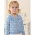 thumbnail image 2 of Younger Tree Baby Girl Cardigan Sweaters Long Sleeve Button Closure Knitted Cable Cardigan Coat for 2-3T, 2 of 8