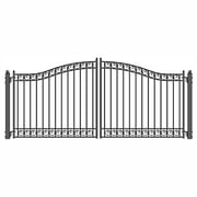 ALEKO DG12DUBD Steel Dual Swing 12 x 6 feet Black Driveway Gate Dublin Style