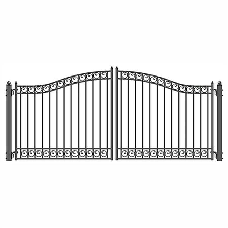ALEKO DG14DUBD Steel Dual Swing Driveway Gate - DUBLIN Style - 14 x 6 Feet