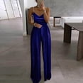 thumbnail image 2 of Women's FashionAble And Casual Loose Color Wide Leg Pants Waist Cinching Elegant Suspender Bead Jumpsuit, Size S-2XL, 2 of 5