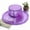 Purple, variant on Yoyauz Women's Organza Kentucky Derby Ladies Cocktail Tea Party Chapel Wedding Bridal Flower Hat
