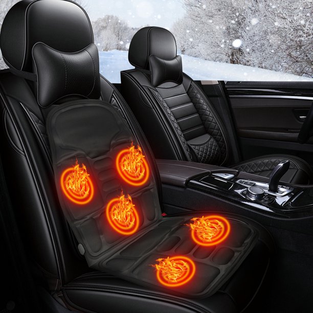 Heated Electric Car Back Neck Lumbar Full Body Massage Massager Seat