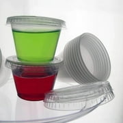 Small Plastic Cups With Lids - 25 Pack