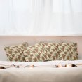thumbnail image 3 of Ambesonne Orange Throw Pillow Cover 4 Pack, Flowers in Autumn Theme, 24", Orange and Olive Green, 3 of 6